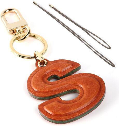 Initial Keychain Leather Bag Charms Handmade Genuine Leather Initial Hand-sewn Luxury Custom Bag Car Pendant in Saudi Arabia