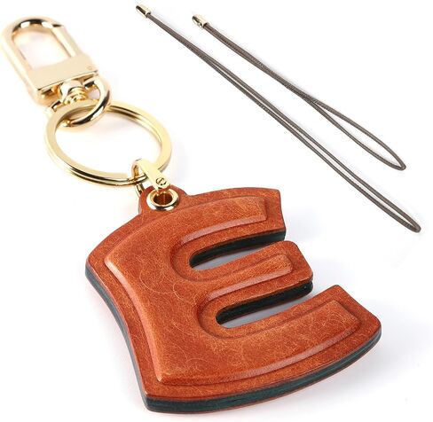 Initial Keychain Leather Bag Charms Handmade Genuine Leather Initial Hand-sewn Luxury Custom Bag Car Pendant in Saudi Arabia