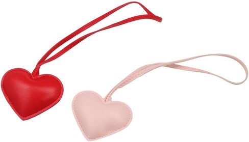5Pcs Leather Heart Keychain Cute PU Leather Love Heart Hanging Ornaments Charm Bag Pendant Key Ring Accessories for Purse Key Backpack in Saudi Arabia