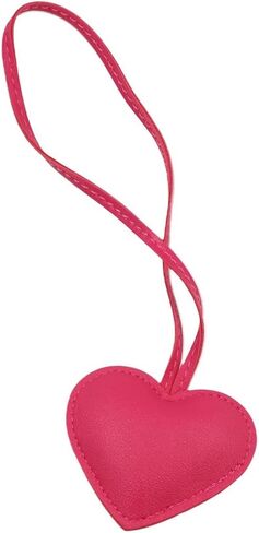 5Pcs Leather Heart Keychain Cute PU Leather Love Heart Hanging Ornaments Charm Bag Pendant Key Ring Accessories for Purse Key Backpack in Saudi Arabia
