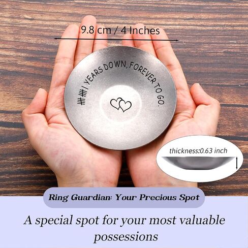 11th Anniversary Steel Gifts for Women Men 11 Year Wedding Anniversary for Wife Husband Couple Gifts for 11th Aniversario Decorations Ring Dish Jewelry Tray for Him Her Boyfriend Girlfriend Christmas in Kuwait