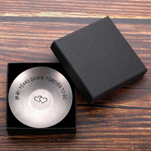 11th Anniversary Steel Gifts for Women Men 11 Year Wedding Anniversary for Wife Husband Couple Gifts for 11th Aniversario Decorations Ring Dish Jewelry Tray for Him Her Boyfriend Girlfriend Christmas in Kuwait