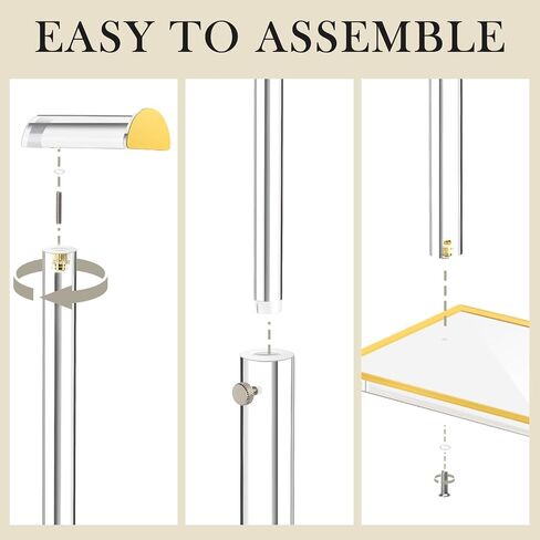 Jewelry & Handbag Display Set: 4-Tier Acrylic Organizer + 2 Adjustable Gold Purse Racks for Retail Store, Closet or Booth in Saudi Arabia