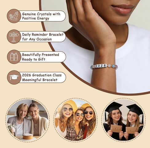RZKING 2026 Graduation Gifts Class of 2026 Bracelet Grad Gifts for Middle College High School Graduation Gifts in Saudi Arabia