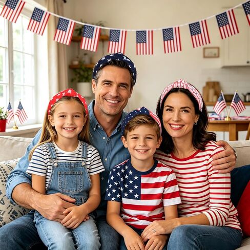 Ondder 4th of July Patriotic Knotted Headbands for Women, 4 Pack American Flag Star Striped Hair Bands Red White Blue USA Independence Day Memorial Day Holiday Hair Accessories Gifts in Saudi Arabia