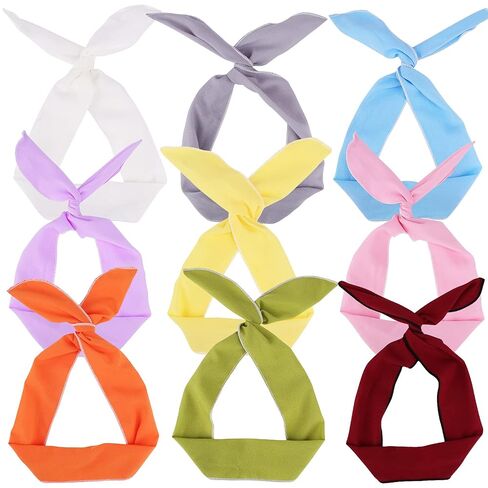 Ondder Bow Wire Headbands for Women, Paisley Bandana Headbands with Adjustable Wire, Fashion Hair Accessories Head Wraps for Women and Girls in Saudi Arabia