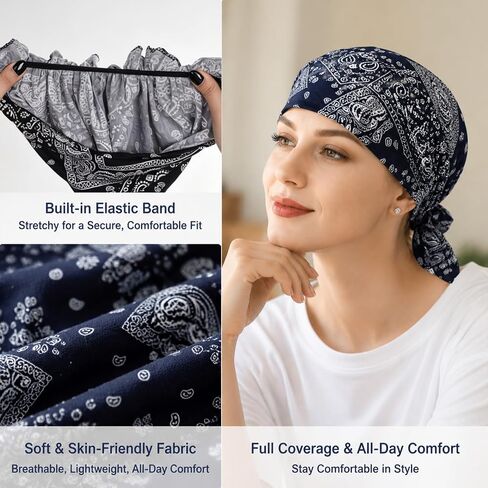 hoyuwak Chemo Headwear for Women Softer Headcover with Longer Tails in Kuwait