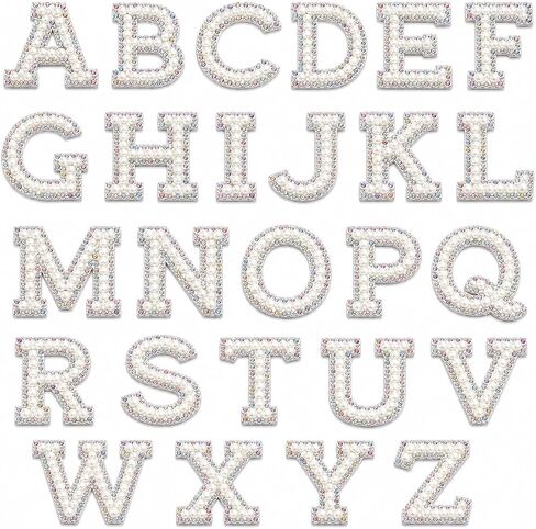 26Pcs Colorful Chenille Letter Patches, Self Adhesive Alphabet Initial Patches for Hats, Bags, Clothes in Saudi Arabia