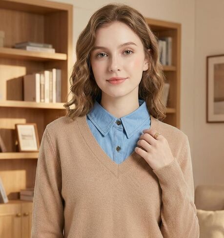 Detachable Collars for Women, False Collar for Women Detachable Denim Fashionable & Versatile Styling (Light Blue) in Saudi Arabia