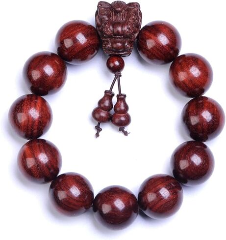Zen Dear Unisex Natural African Blood Red Sandalwood Bracelet Prayer Beads Tibetan Buddhism Meditation Mala Bead Necklace Yoga in Saudi Arabia