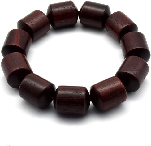 Zen Dear Unisex Natural African Blood Red Sandalwood Bracelet Prayer Beads Tibetan Buddhism Meditation Mala Bead Necklace Yoga in Saudi Arabia