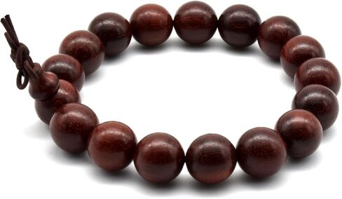 Zen Dear Unisex Natural African Blood Red Sandalwood Bracelet Prayer Beads Tibetan Buddhism Meditation Mala Bead Necklace Yoga in Saudi Arabia
