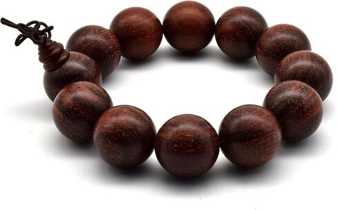 Zen Dear Unisex Natural African Blood Red Sandalwood Bracelet Prayer Beads Tibetan Buddhism Meditation Mala Bead Necklace Yoga in Saudi Arabia