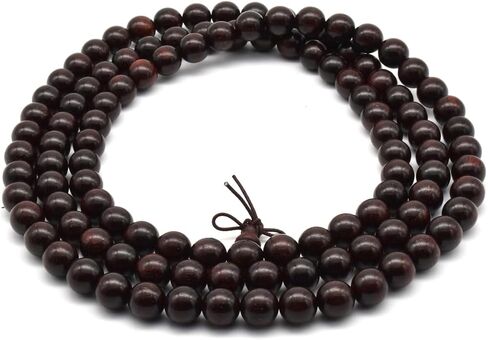 Zen Dear Unisex Natural African Blood Red Sandalwood Bracelet Prayer Beads Tibetan Buddhism Meditation Mala Bead Necklace Yoga in Saudi Arabia