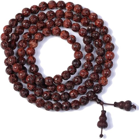 Zen Dear Unisex Natural African Blood Red Sandalwood Bracelet Prayer Beads Tibetan Buddhism Meditation Mala Bead Necklace Yoga in Saudi Arabia