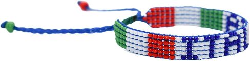 Italia Flag Bracelet - Adjustable Green, White & Red Jewerly for Men - Italian Cultural Heritage Bracelet - Italian Pride Bracelet - Italy Meaningful Gift & Souvenir - Premium Czech Beads in Kuwait