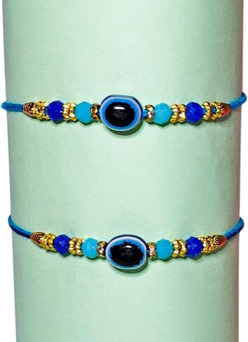Pack of 3 Evil Rakhi Indian Rakhi for Raksha Bandhan Festival, Rakhi Thread, Rakhi for Brother,Fancy Rakhi, Rakhi Bracelet for Brother | Rakhi for Bhaiya Bhabhi | Rakhi Wrist Bracelets in Saudi Arabia