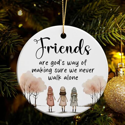 Friend Gifts for Women Round Ceramic Ornament Friends Ornament Friendship Gifts for Friends Women Birthday for Sister Best Friend BFF Betie in Kuwait