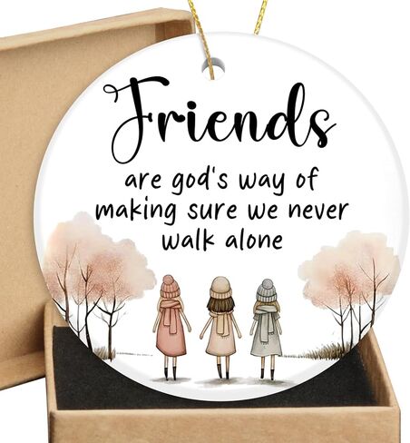 Friend Gifts for Women Round Ceramic Ornament Friends Ornament Friendship Gifts for Friends Women Birthday for Sister Best Friend BFF Betie in Kuwait