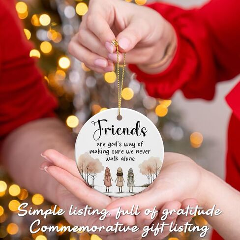Friend Gifts for Women Round Ceramic Ornament Friends Ornament Friendship Gifts for Friends Women Birthday for Sister Best Friend BFF Betie in Kuwait