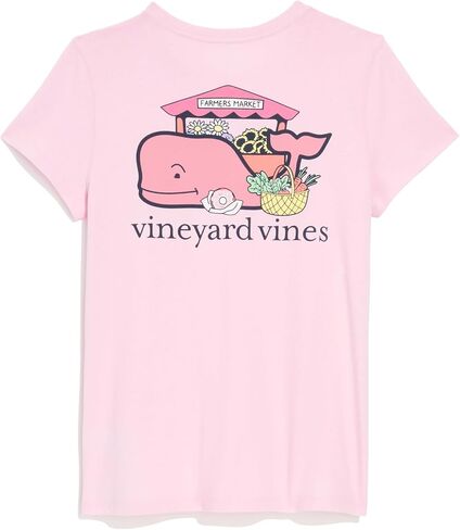 تي شيرت Vineyard Vines النسائي من Farmer's Market Whale بأكمام قصيرة وجيب in Kuwait