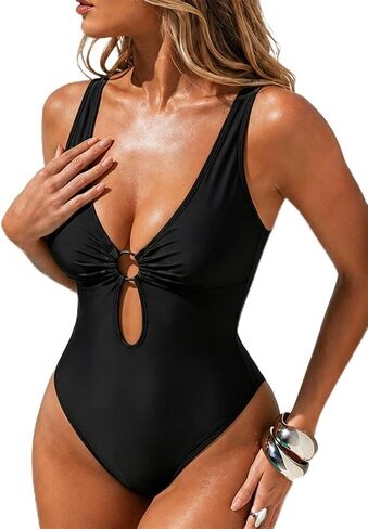 YELAIVP Women's One Piece Swimsuit Tummy Control Slimming Bathing Suit Cutout Tie Knot Swimwear in Saudi Arabia