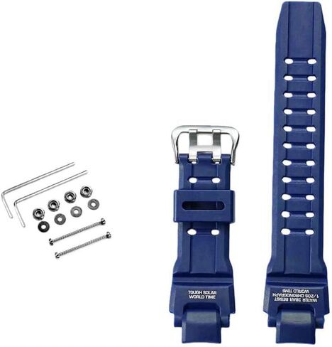 Silicone Watch Strap Compatible with for Casio Compatible with GA-1000/1100 GW-4000 /A1100 G-1400 Sport Waterproof Resin watchband Men's Accessories,Black-0mm in Saudi Arabia