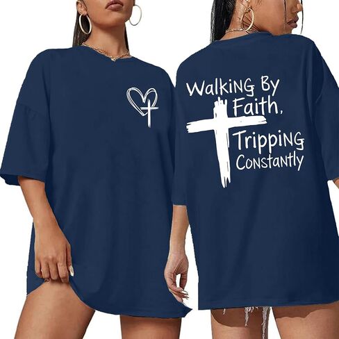 Overiszed Christian Shirts for Women God is Good Shirt Religious Faith Short Sleeve Tops Bible Verse Inspirational Tee in Saudi Arabia