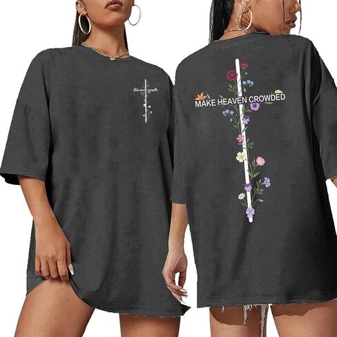 Overiszed Christian Shirts for Women God is Good Shirt Religious Faith Short Sleeve Tops Bible Verse Inspirational Tee in Saudi Arabia