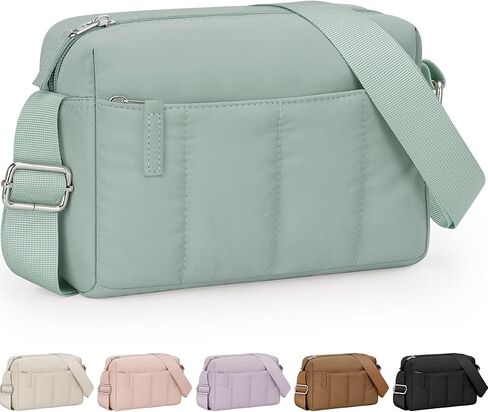 Pritent Crossbody Bags for Women, Lightweight Puffer Travel Cross Body Purse, Mini Shoulder Handbag Used for Daily Gym Hiking in Saudi Arabia