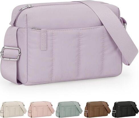 Pritent Crossbody Bags for Women, Lightweight Puffer Travel Cross Body Purse, Mini Shoulder Handbag Used for Daily Gym Hiking in Saudi Arabia