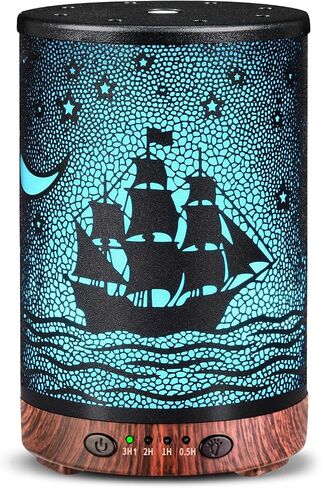 JOYOLO Essential Oil Diffuser, 120 ml Glass Aromatherapy Diffuser with Auto Shut-Off 7 Colors Lights and 4 Timer Settings, Ultrasonic Cool Mist Scents Humidifier for Home Room Office Basic Modern in Kuwait