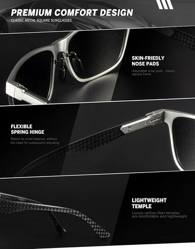 ANYLUV Mens Sunglasses Polarized Upgraded Carbon Fiber Temple Sun Glasses Fashion Driving with UV Protection in Saudi Arabia
