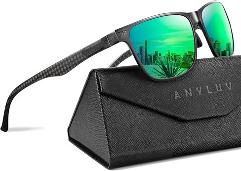 ANYLUV Mens Sunglasses Polarized Upgraded Carbon Fiber Temple Sun Glasses Fashion Driving with UV Protection in Saudi Arabia