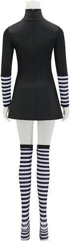 iSHOWcos Women Black Dress with Stockings Halloween Outfit Uniform in Saudi Arabia