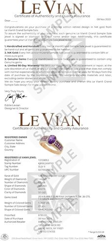 LE VIAN Chocolate Diamond Vanilla Diamond Sapphire Statement Ring for Women - 14K White Gold Ring for Her (Brown/H-I, VS2-SI1, 0.95 Cttw) Promise Wedding Anniversary Band Size 7 in Kuwait