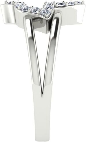 Alpha Kappa Alpha Rings for Women,925 Sterling Silver White Ivy Leaf Ring with White Cubic Zirconia(AKA-R003-White) in Saudi Arabia