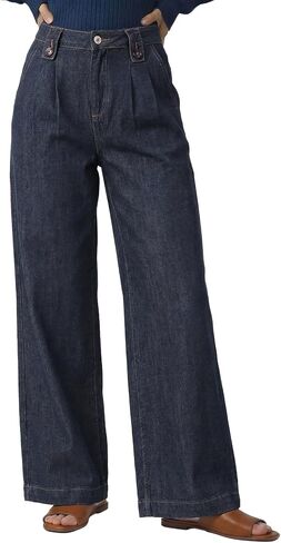 Dokotoo Womens Wide Leg Jeans High Waisted Stretchy Straight Leg Jeans Loose Trendy Denim Cargo Pants with Pockets in Saudi Arabia