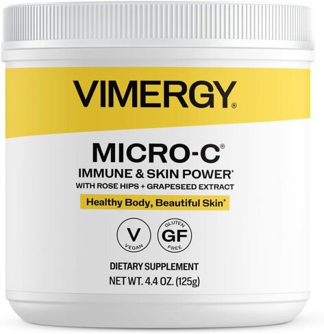 Vimergy Micro-C Immune Power™, Trial Size - 1000mg/serving, Vitamin C + Plant nutrients, Supports Immunity, Nerves, Bones & Cartilage, Gluten-Free-Kosher-Vegan-Paleo in Kuwait