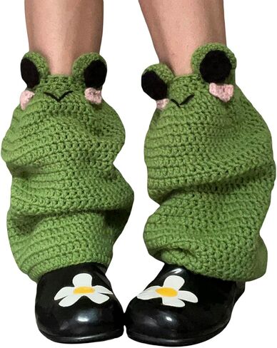 Women Knit Cute Leag Warmers Kawaii Strawberry Leg Warmer Y2K Crochet Legwarmers Japanese Socks Cute Accessories in Saudi Arabia