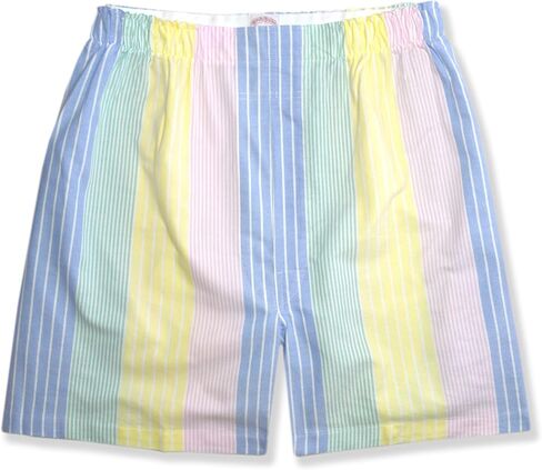Brooks Brothers Men's Traditional Fit Mixed Oxford Cotton Boxers Shorts, (US, Alpha, X-Large, Regular, Regular, Multi Stripe Panels) in Kuwait