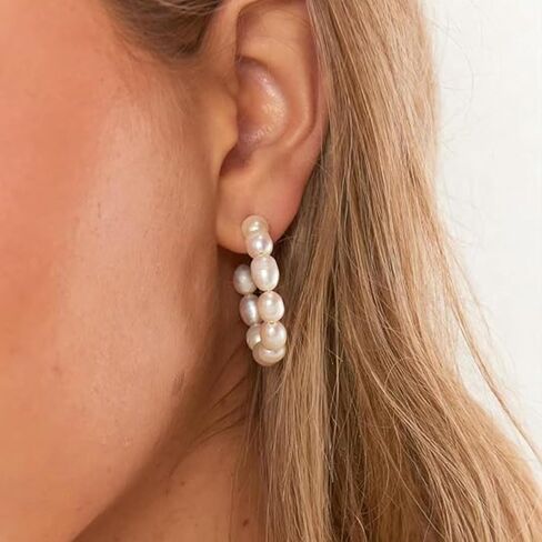 24 Pairs Women's Gold Hoop Earrings Set, Hypoallergenic Chunky Twisted Open Dangle Hoops, Versatile Fashion Jewelry for Daily & Parties in Kuwait