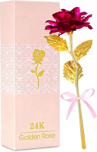 Befinr Galaxy Glass Rose Flower, Forever Eternal Rose in Gift Box, Preserved Crystal Rose Home Decor, Birthday Gifts for Women Mom Grandma Wife Girlfriend in Kuwait