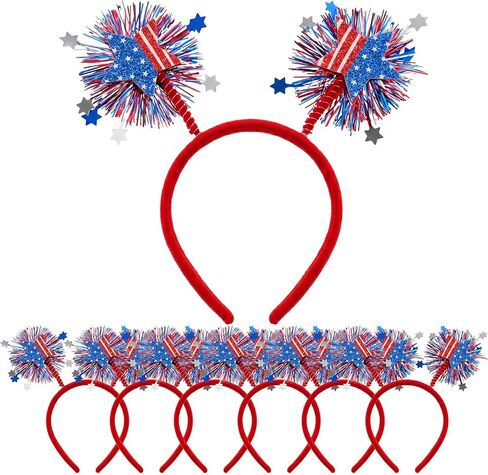 Suncalla 6/12 Pack 4th of July Headband Independence Day Patriotic Star Headband Red White Blue 250 Anniversary Accessories in Kuwait