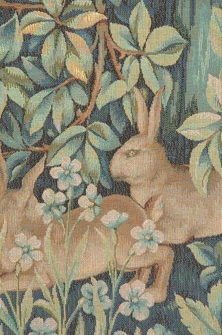 Charlotte Home Furnishings Inc French Boho Tapestry Wall Hanging 20 x 34 in, Hare and Pheasant Aesthetic Woven Wall Art decor for Living Room Home Decor, European Cotton Jacquard Woven in Saudi Arabia