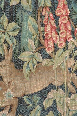 Charlotte Home Furnishings Inc French Boho Tapestry Wall Hanging 20 x 34 in, Hare and Pheasant Aesthetic Woven Wall Art decor for Living Room Home Decor, European Cotton Jacquard Woven in Saudi Arabia