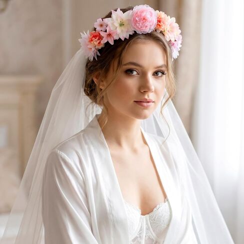 Nogeqi 20PCS Fake Flower Heads, Silk Pink Artificial Flowers for Crafts DIY Wreath, Centerpieces, Home Decoration, Faux Cake Flowers for Wedding Bridal Party Baby Shower Supplies in Saudi Arabia