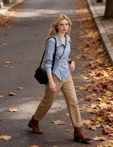 Striped Blouses for Women Dressy Casual Wrap Asymmetrical Tops Long Sleeve Slim Fitted Shirt Business Work Outfits in Kuwait