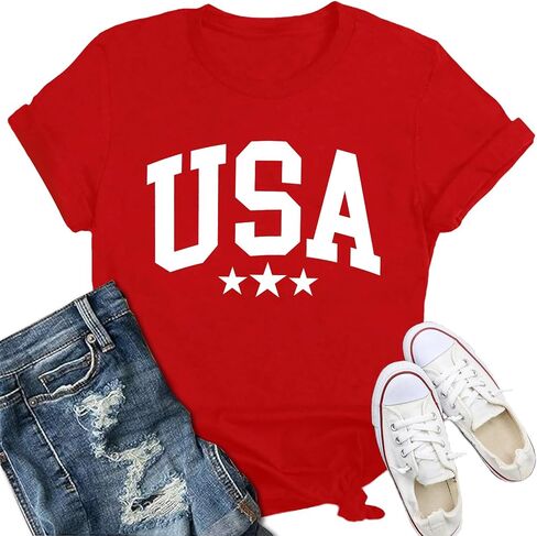 4th of July Shirts USA Stars Patriotic Matching T-Shirt American Independence Day Tee in Saudi Arabia