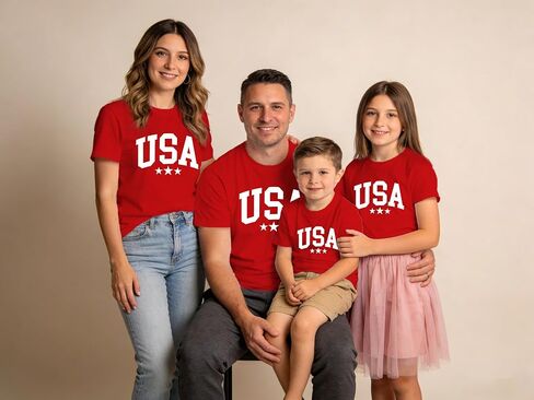 قمصان الرابع من يوليو، تي شيرت USA Stars الوطني المطابق، تي شيرت يوم الاستقلال الأمريكي in Kuwait